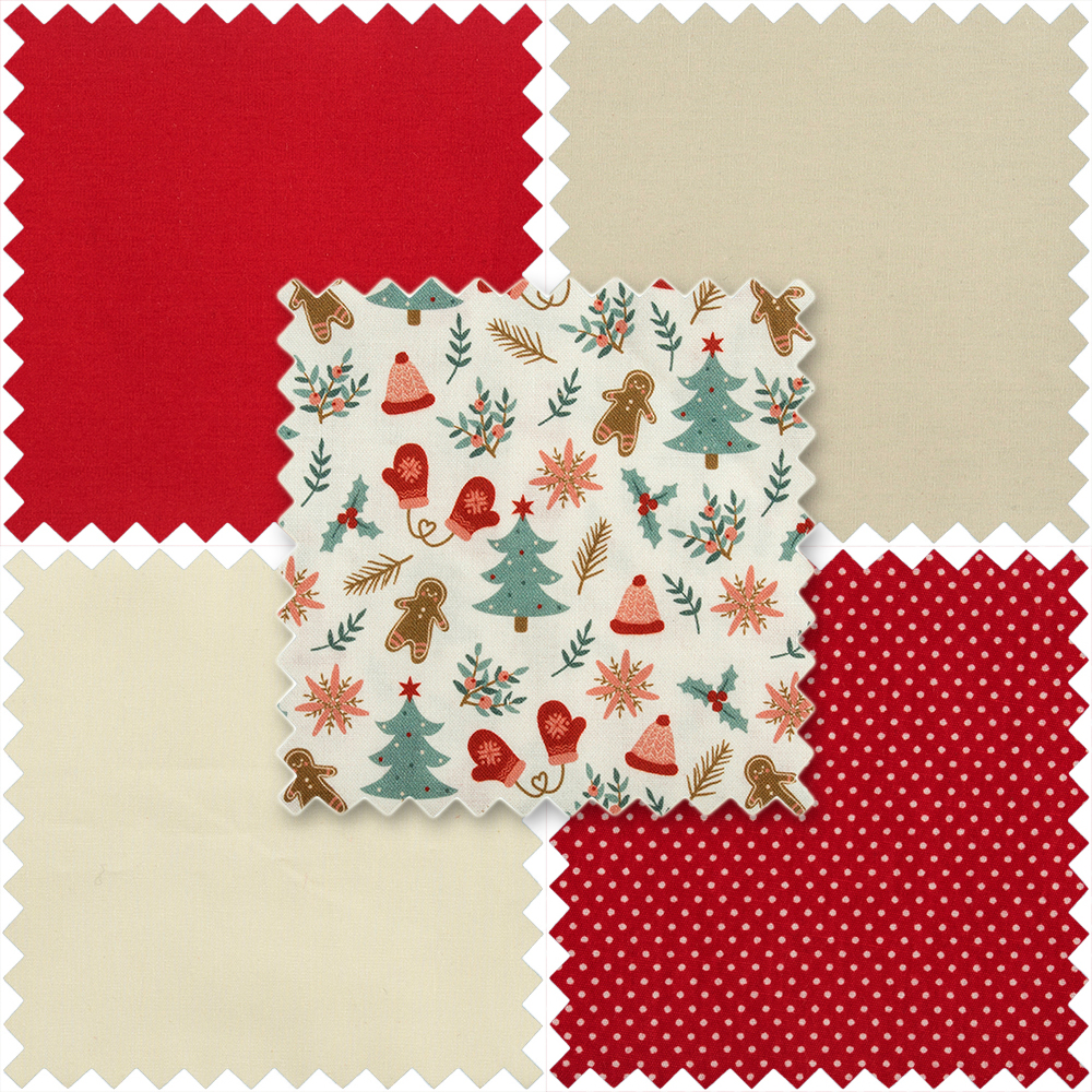 Gingerbread Christmas 5 Fat Quarter Pack - Image 2