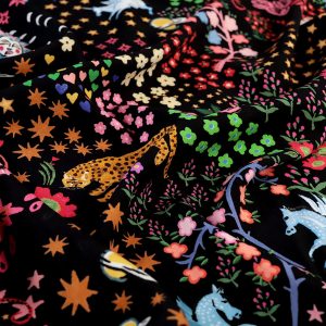 Fabric Godmother Wonderland Viscose Twill - Black