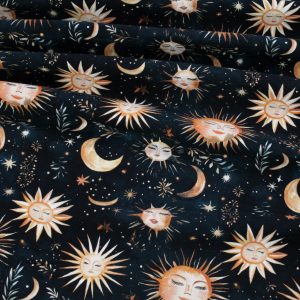 Little Johnny Digital Cotton Jersey Celestial - Navy