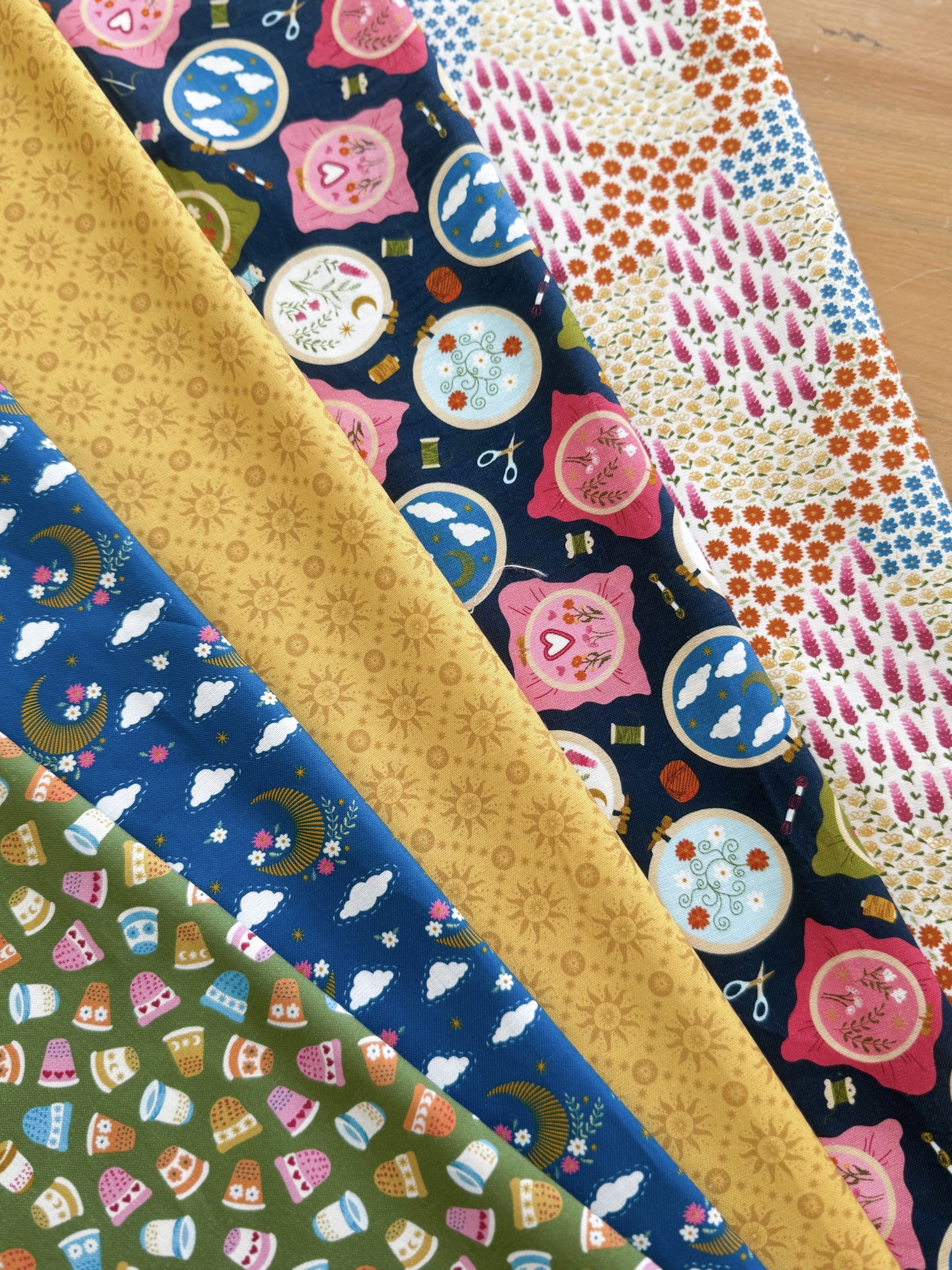 Kimberley Hind Celestial Stitches - 5 Half Metre Bundle