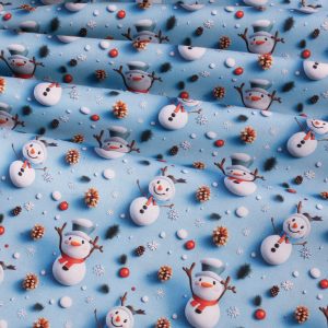 3D Christmas Cotton - Snowmen