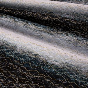 Robert Kaufman Fabrics - Hill Shine Ocean Waves Metallic