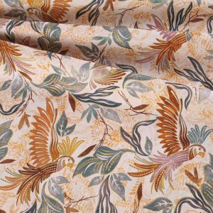 Robert Kaufman Fabrics - Golden Feathers Parchment Metallic