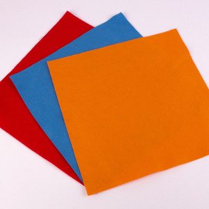 Three x 12" felt Squares - Bright