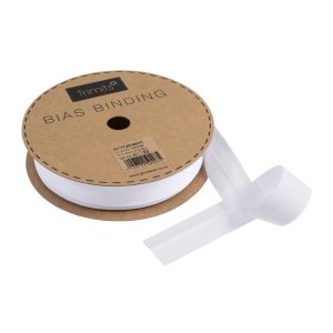 Trimits Bias Binding Roll - Polycotton 20m x 25mm White