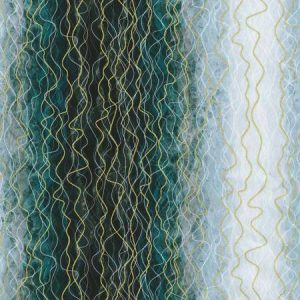 Robert Kaufman Fabrics - Hill Shine Ocean Waves Metallic