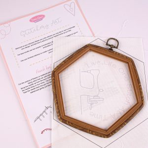 Hexagon Embroidery Hoop with Panel