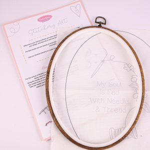 Oval Embroidery Hoop with Panel