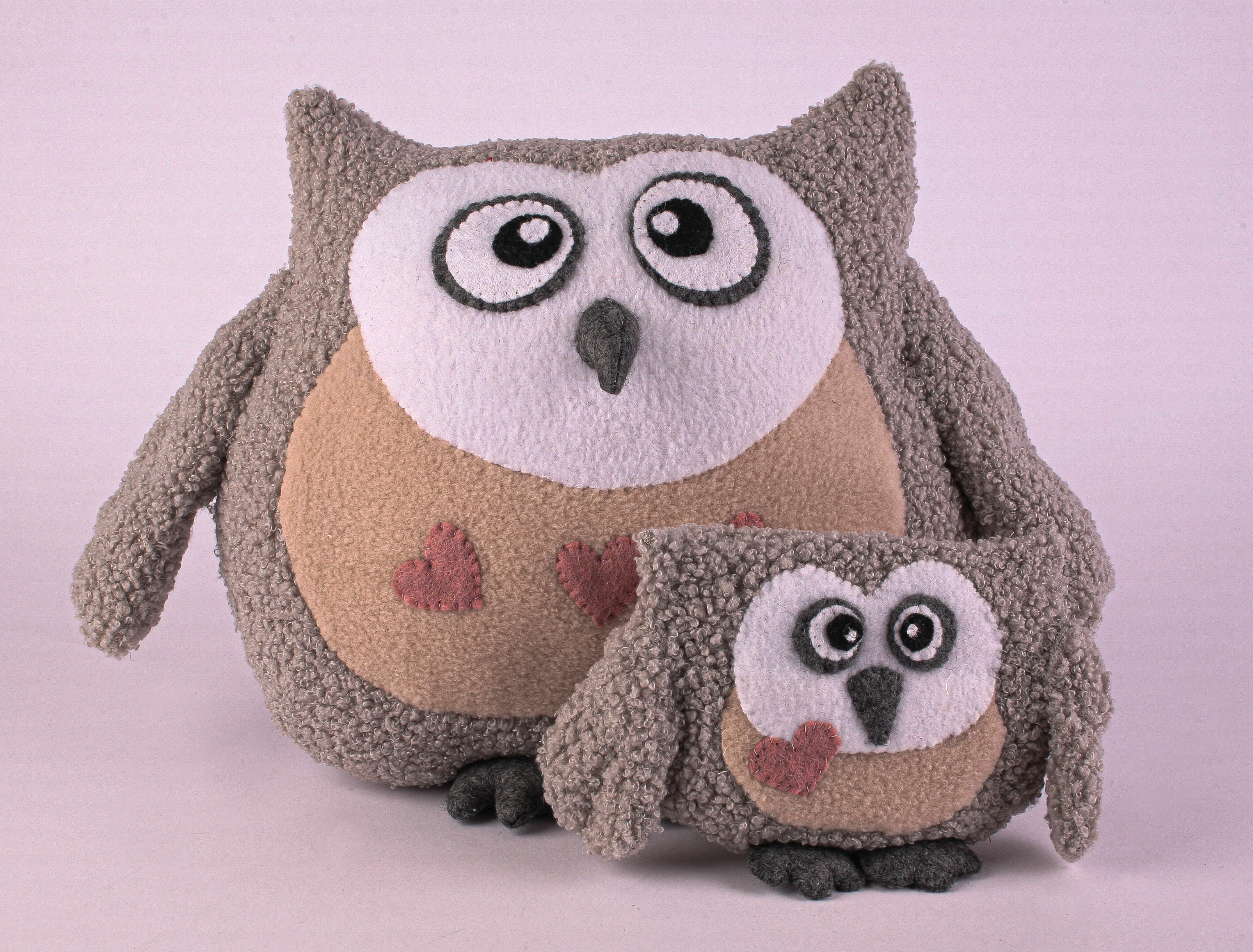 Five x 6" Wool/Viscose Felt Squares - Grey, Black, White and Pink - Image 2