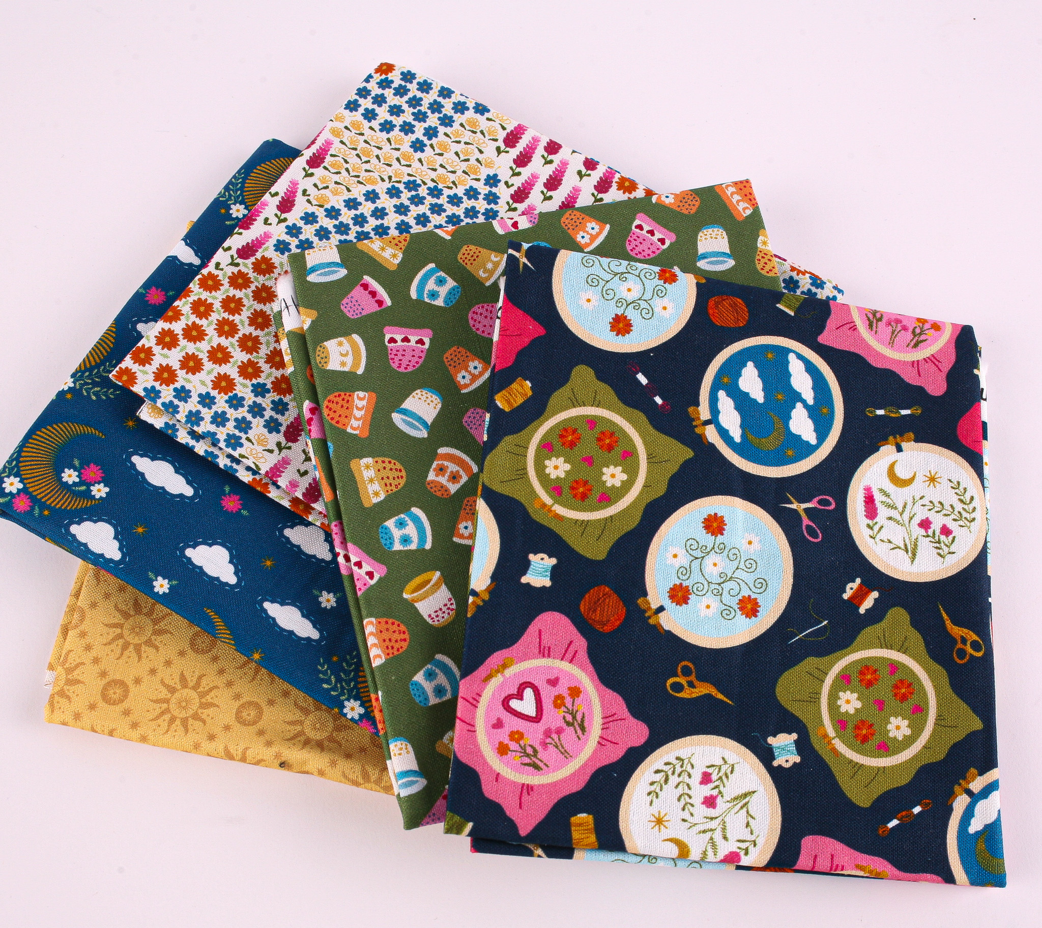 Kimberley Hind Celestial Stitches - 5 Fat Quarter Pack