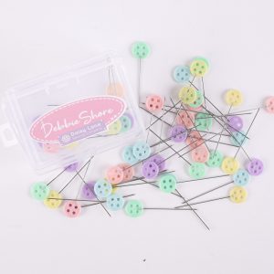 Debbie Shore Sewing Pins in Box - Pastel Buttons