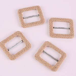 Four 1.25" Burlap Covered Sliders