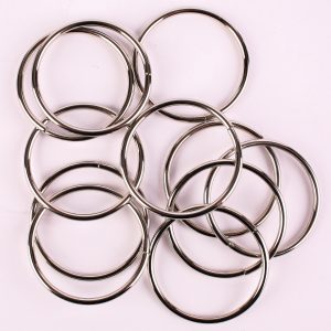 50mm Silver Round Rings x 10