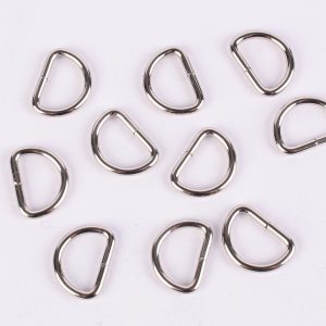 10 Silver 0.5" D rings