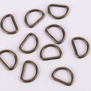 10 Bronze 0.5" D Rings