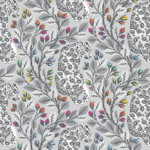 Tula Pink - Graywork Beaty Mark Leopard