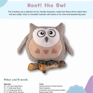The Chumleys! Hoot! The Owl Sewing Pattern – Printed Paper Pattern and Instructions