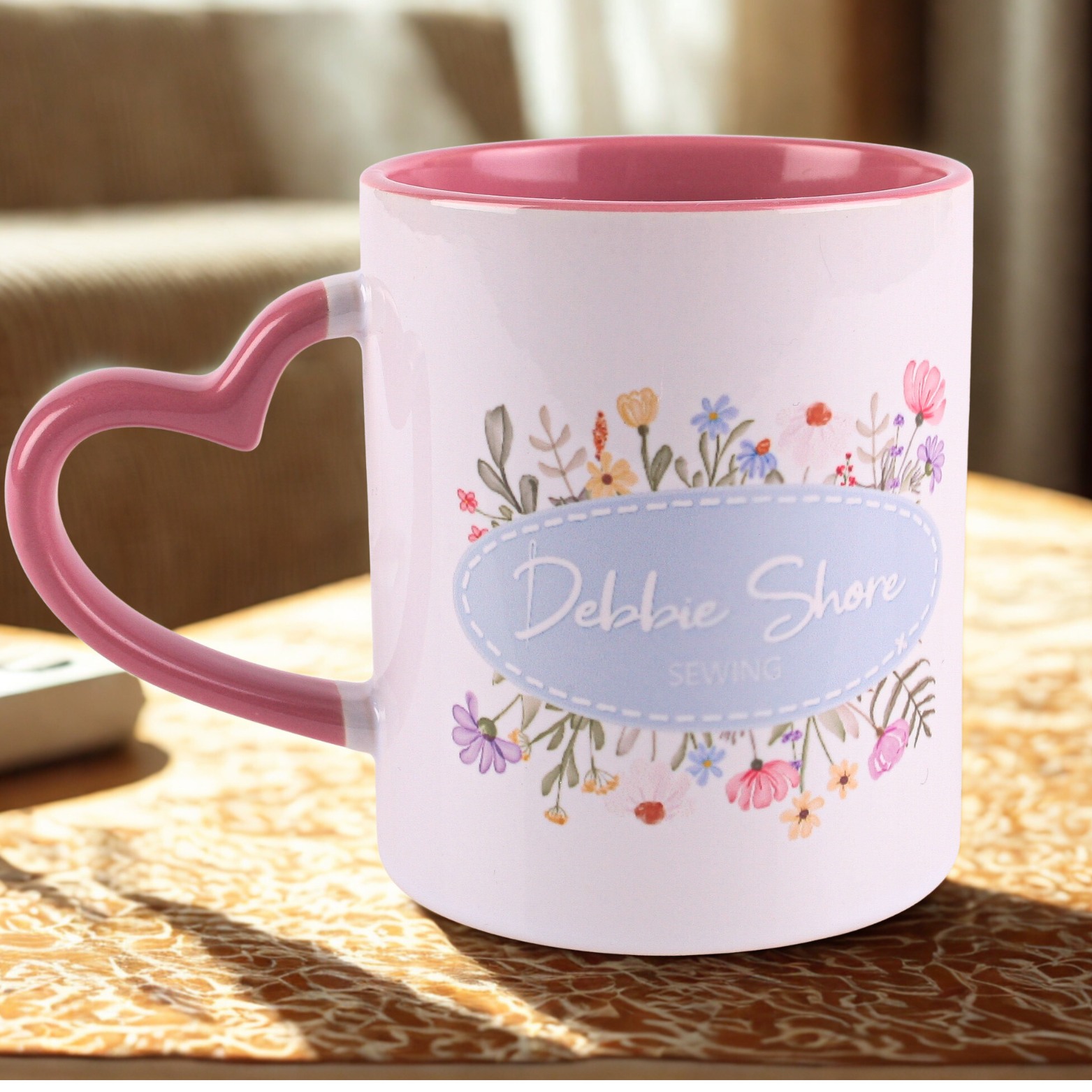 Debbie Shore Branded - Ceramic Mug with Heart Handle