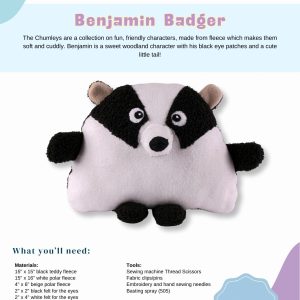 The Chumleys! Benjamin Badger Sewing Pattern – Printed Paper Pattern and Instructions