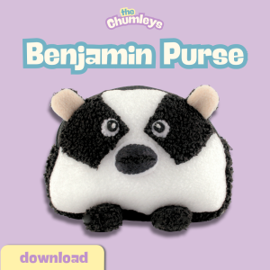 The Chumleys! - Benjamin Badger Zip Purse Sewing Pattern PDF Download