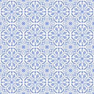 FIGO Fabrics - Delft Dynasty White Tile