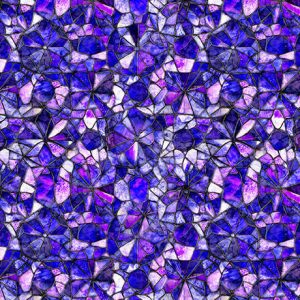 QT Fabrics - Mosaic Blooms: Blender Purple