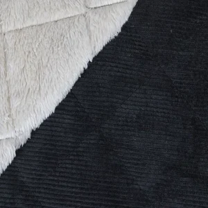 Bonded Cuddle Cord Quilted - Black