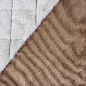 Bonded Cuddle Cord Quilted - Caramel