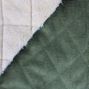 Bonded Cuddle Cord Quilted - Olive