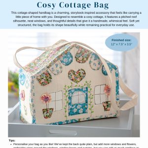 Debbie Shore's Cosy Cottage Bag Sewing Pattern - PDF Download