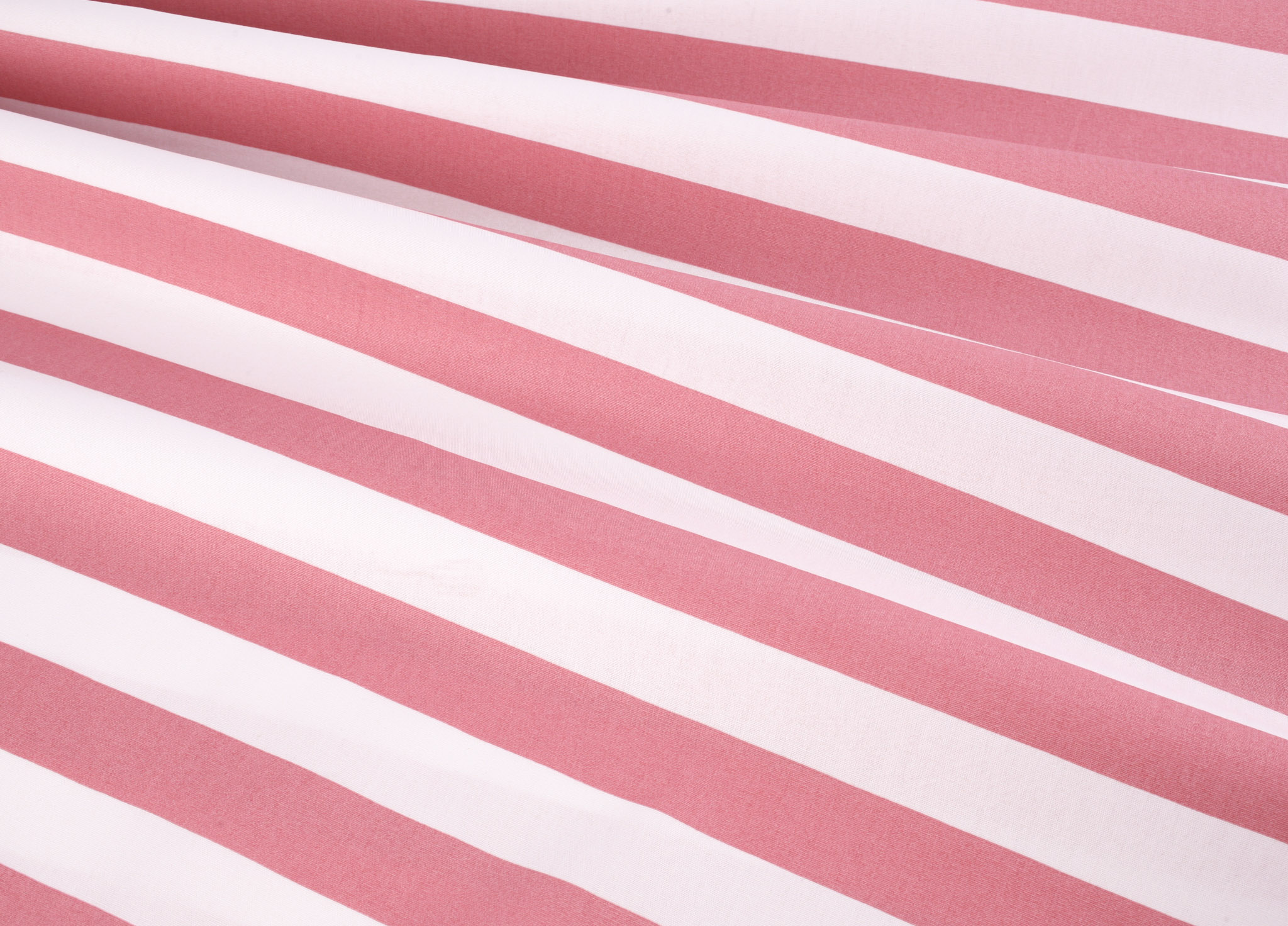 Wide Stripe Cotton Poplin - Rose Pink - Image 2