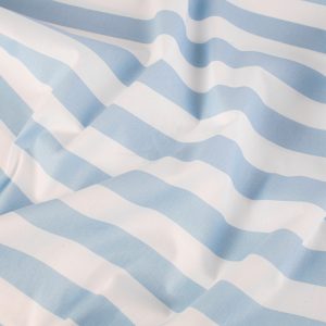 Wide Stripe Cotton Poplin - Sky Blue