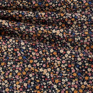Cotton Poplin Floral - Ditsy on Black