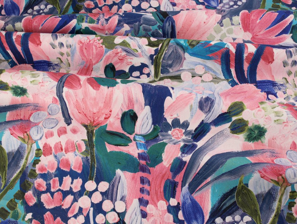 Soft Deluxe Duck Canvas - Garden Paint Strokes