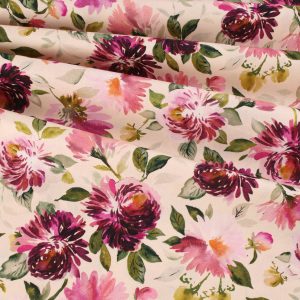 QT Fabrics - Dahlia Dreams: Dalia's on Cream