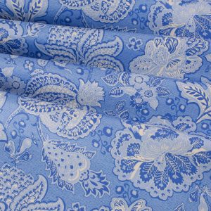 FIGO Fabrics - Delft Dynasty Light Blue Floral