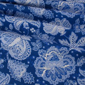 FIGO Fabrics - Delft Dynasty Royal Blue Floral