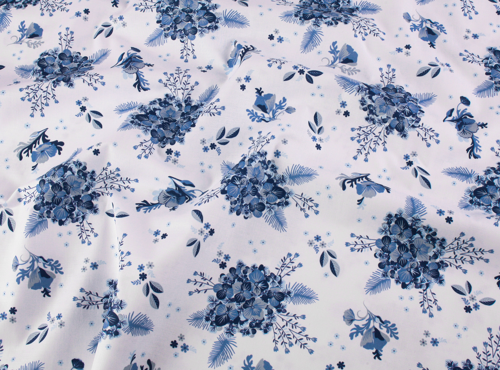 Poppie Cotton - Lakeland Blues Hydrangeas Light - Image 2