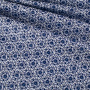Poppie Cotton - Lakeland Blues Tri-Damask Mid Blue