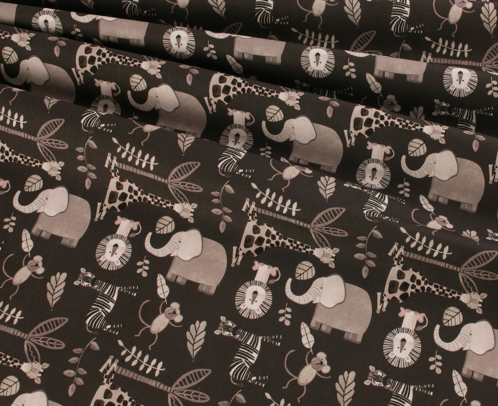 Henry Glass & Co Fabrics - Jungle Romp Animals Dark