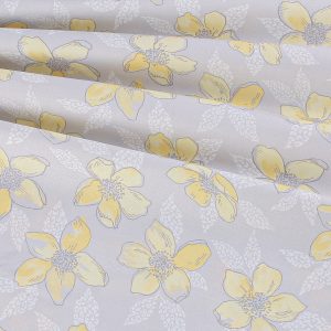 Camelot Fabrics Leopard Garden - Grey Flowers