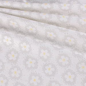 Camelot Fabrics Leopard Garden - Grey Spot Flowers