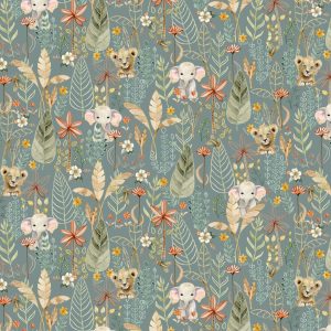 P&B Textiles - Mini Menagerie: Packed Animal Allover