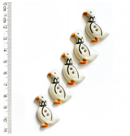 Incomparable Buttons - Handmade Geese