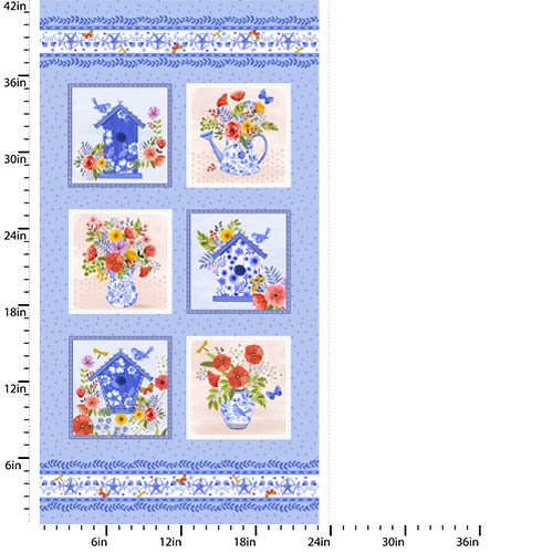 3 Wishes Fabrics - Buzzing Around the Garden Fabric Panel - Image 2