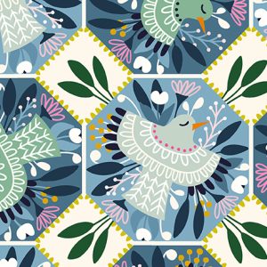 QT Fabrics - Afternoon Tea: Garden Birds