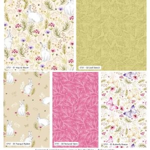 Craft Cotton Co. Gentle Meadow by Susan Wheeler - 5 Fat Quarter Pack