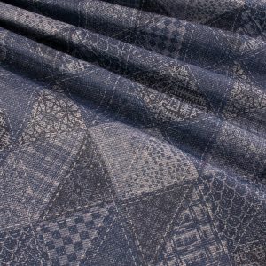 Chambray Effect Denim - Patchwork Print