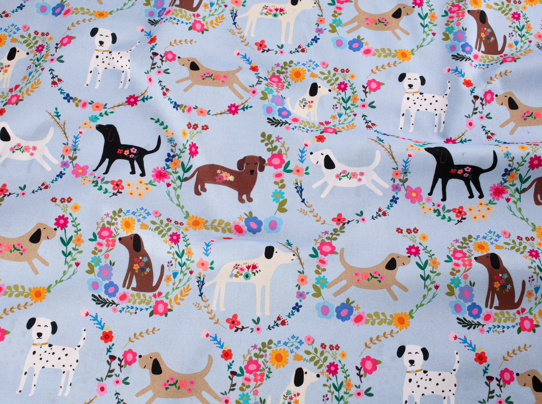 3 Wishes Fabrics - Every Home: Every Dog: Wreath - Image 2