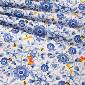 3 Wishes Fabrics - Buzzing Around the Garden: Chinoiserie Floral